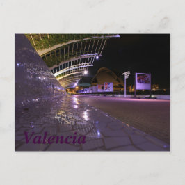 Cartão Postal Visão noturna de Valencia