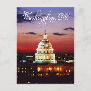 Cartão Postal Visão noturna do Capitólio dos EUA