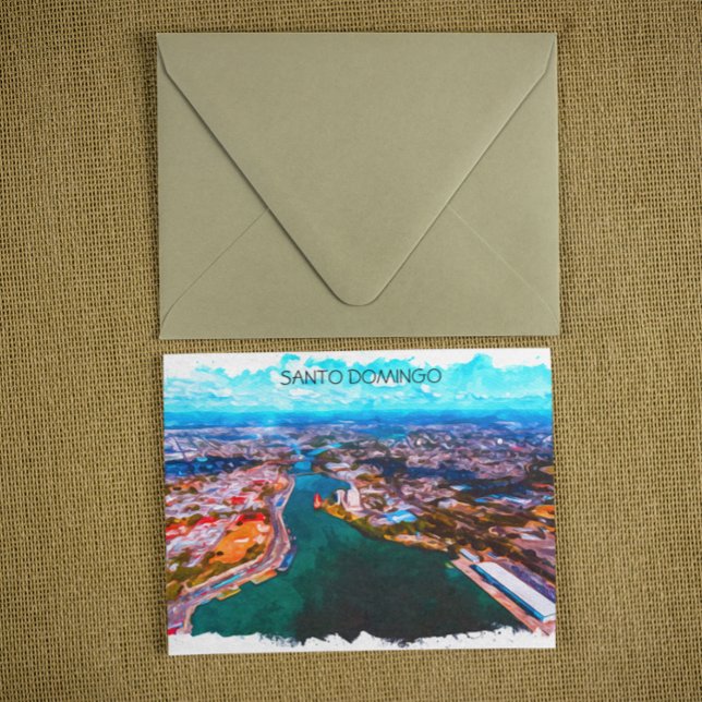 Cartão Postal Visão Panorama da República Dominicana de Santo Do (santo domingo postcard)