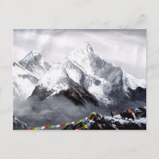 Cartão Postal Visão Panorâmica Da Montanha Everest