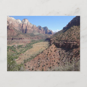 Cartão Postal Visão Panorâmica de Zion Canyon do Watchman