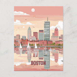 Cartão Postal Visão pitoresca de Boston Skyline