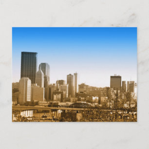 Cartão Postal Visão Skyline da foto da arte de Pittsburgh