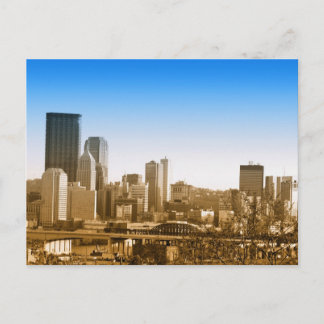 Cartão Postal Visão Skyline da foto da arte de Pittsburgh