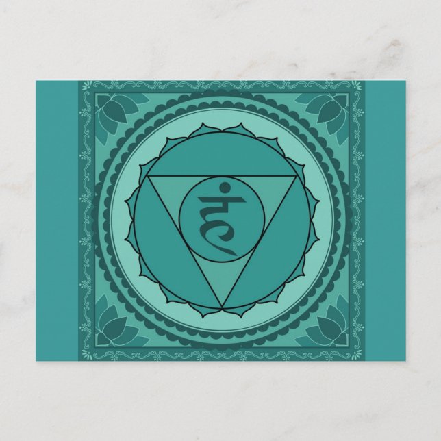 cartão postal vishuddhi ou garganta (Frente)