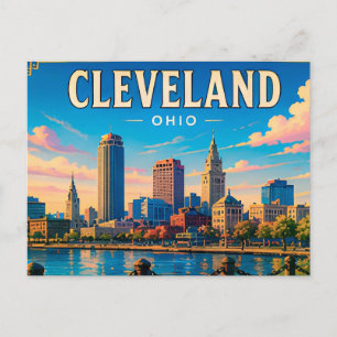 Cartão Postal 🌆 Visita ao centro de Cleveland Ohio