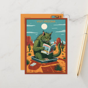 Cartão Postal Visita engraçada ao estilo WPA no Arizona