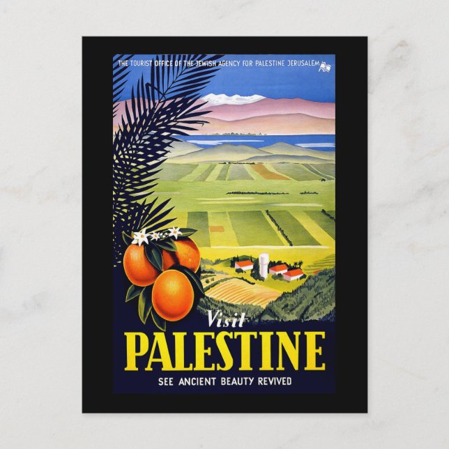 Cartão Postal Visita Palestina Ver Beleza Antiga Recuperada (Frente)