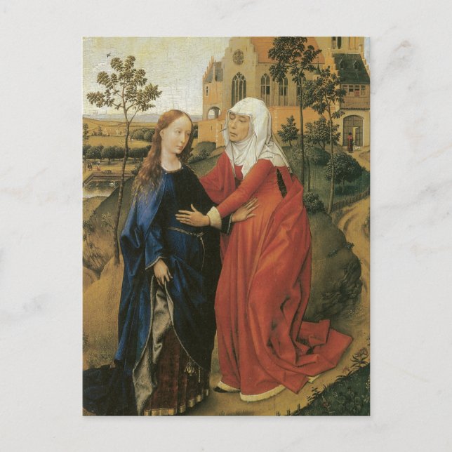 Cartão Postal Visitação de Mary - Rogier Van Der Weyden (Frente)