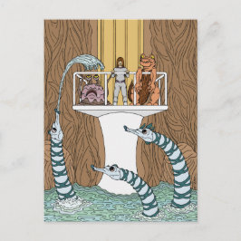 Cartão Postal Visitando a Piscina dos Piptrixons