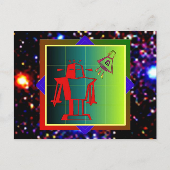 Cartão Postal Visitante Robot (Frente)