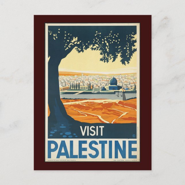 Cartão Postal Visitar Palestina (Frente)