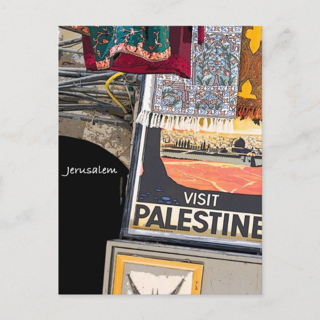 Cartão Postal Visitar Palestina (Frente)