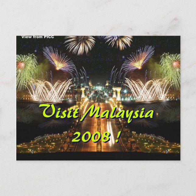 Cartão Postal Visite a Malásia 2008! (Frente)