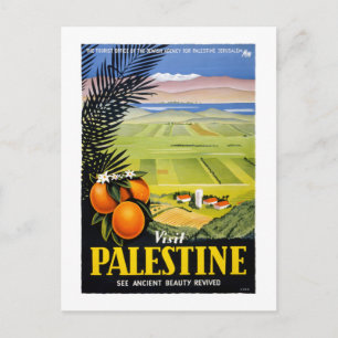 Cartão Postal Visite a Poster da Palestina restaurada