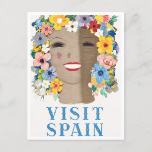 Cartão Postal Visite a viagens vintage da Espanha
