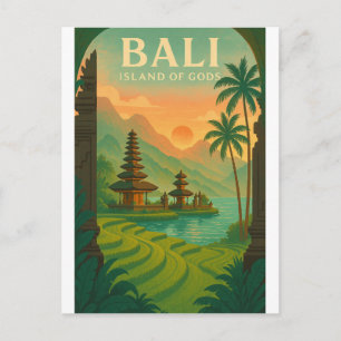 Cartão Postal Visite Bali, Indonésia – Viaje pela ilha 2026