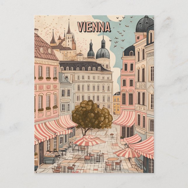 Cartão Postal Visite Café de Viena (Frente)