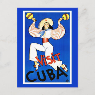 Cartão Postal Visite Cuba Vintage