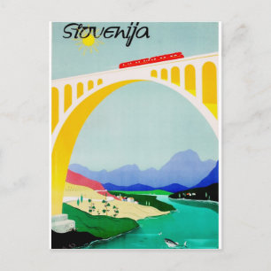 Cartão Postal Visite Eslovênia Verde, Boutique, Diversa