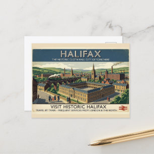Cartão Postal Visite Halifax Histórico - Arte de Poster de Viage