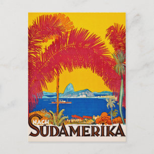 Cartão Postal Visite o conceito vintage Sudamérica