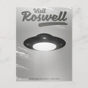 Cartão Postal Visite o poster vintage Roswell UFO
