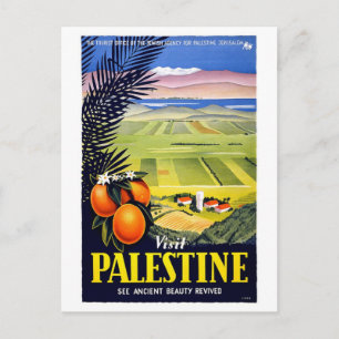 Cartão Postal Visite Palestina 2 Santa Viagens vintage