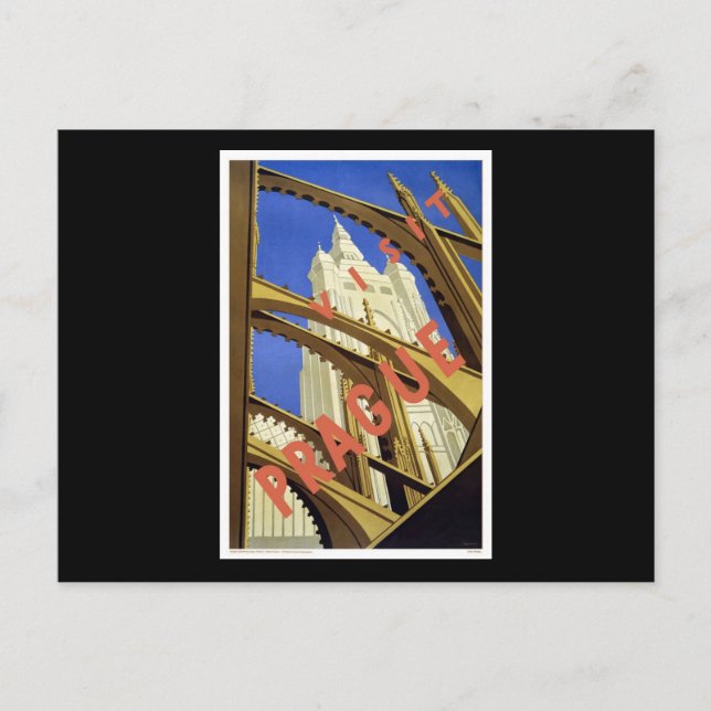 Cartão Postal Visite Praga (Frente)