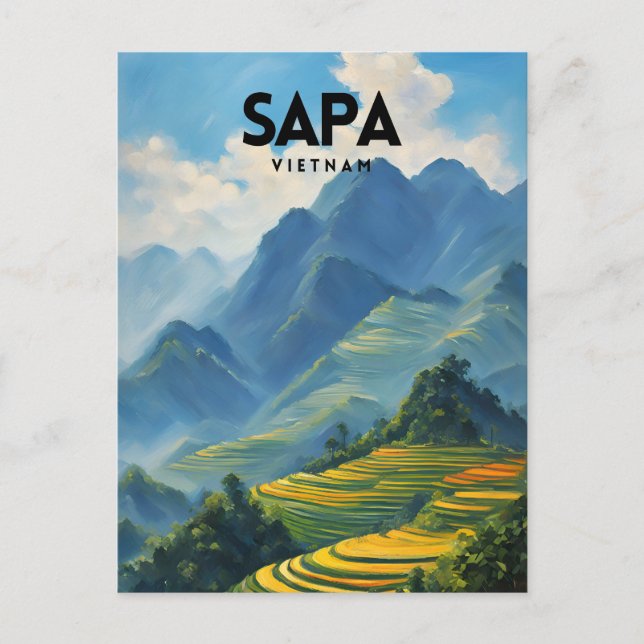 Cartão Postal Visite Sapa Vietnam (Frente)