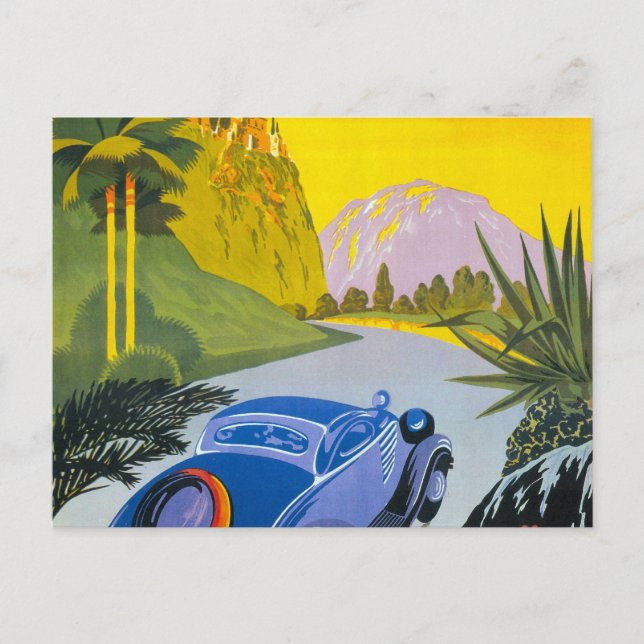 Cartão Postal Visitez La Grece En Poster de Feriado Automático R (Frente)