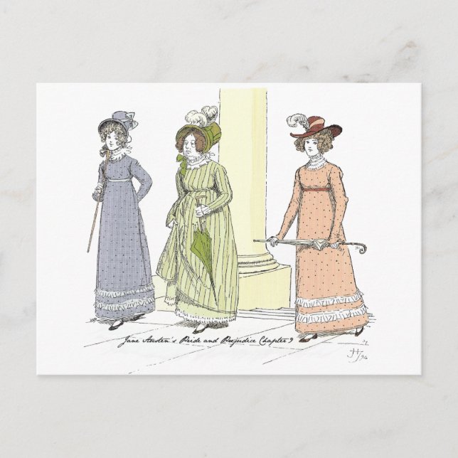 Cartão Postal Visiting Jane - Jane Austen Pride and Prejudice (Frente)