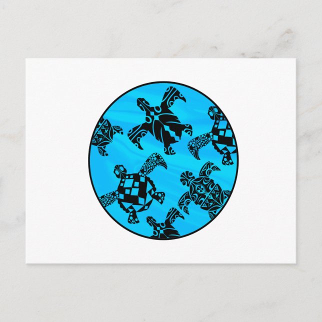 Cartão Postal Visões das tartarugas (Frente)