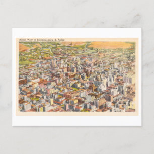 Cartão Postal Vista aérea antiga de Joanesburgo