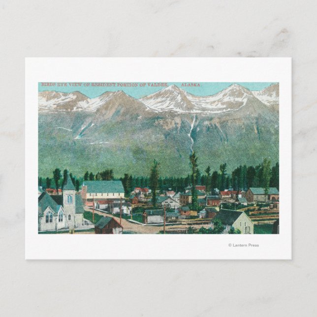 Cartão Postal Vista aérea da área residente da cidade (Frente)