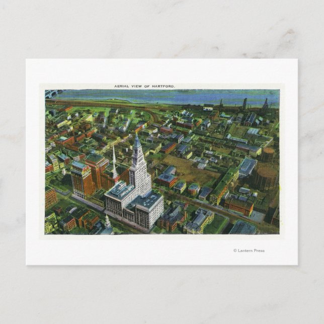 Cartão Postal Vista aérea da cidade 2 (Frente)