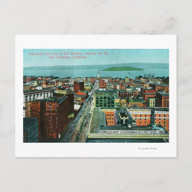 Cartão Postal Vista aérea da cidade a partir do edifício Call (Frente)