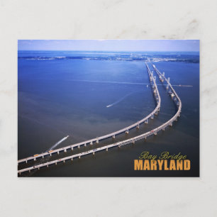 Cartão Postal Vista aérea da ponte de Chesapeake Bay, Maryland
