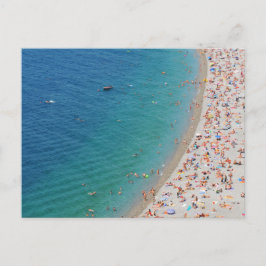 Cartão Postal Vista aérea da praia em Nice, França
