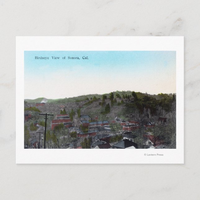 Cartão Postal Vista aérea da TownSonora, CA (Frente)