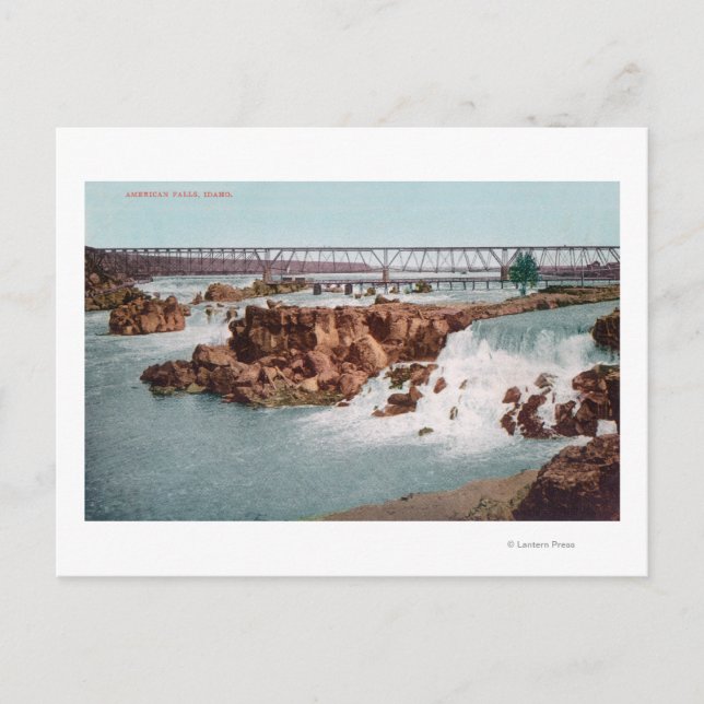 Cartão Postal Vista aérea das cataratas e da ponte (Frente)