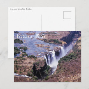 Cartão Postal Vista aérea das Cataratas Vitória - Zimbábue, Áfri