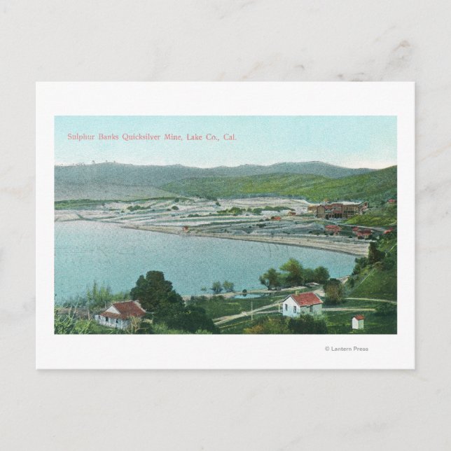 Cartão Postal Vista aérea das minas de enxofre (Frente)