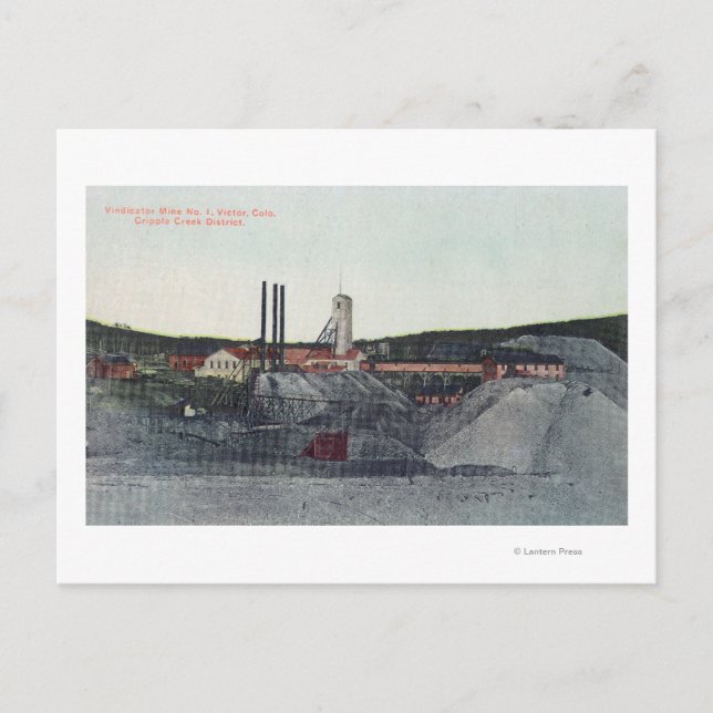Cartão Postal Vista aérea das minas Vindicadoras n.o 1Victor, CO (Frente)