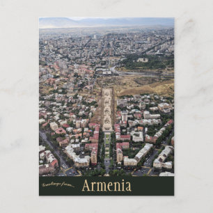 Cartão Postal Vista Aérea de Erevã Armênia