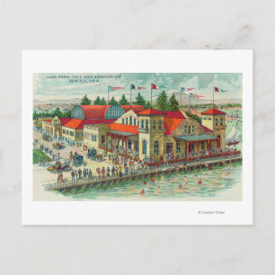 Cartão Postal Vista aérea de Luna Park Caf � e Natatorium