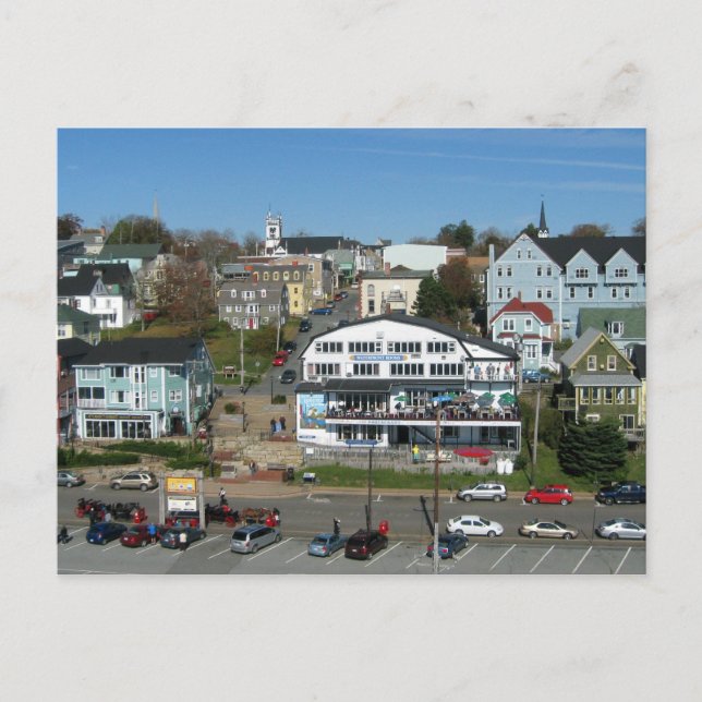 Cartão Postal Vista aérea de Lunenburg, Nova Escócia (Frente)
