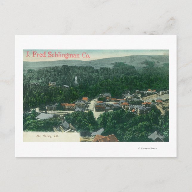 Cartão Postal Vista aérea de Mill ValleyMill Valley, CA (Frente)