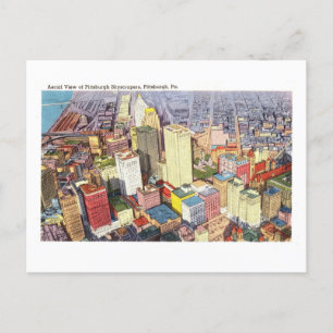 Cartão Postal Vista aérea de Pittsburgh