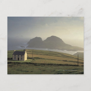 Cartão Postal vista aérea de uma cabana no alto do mar